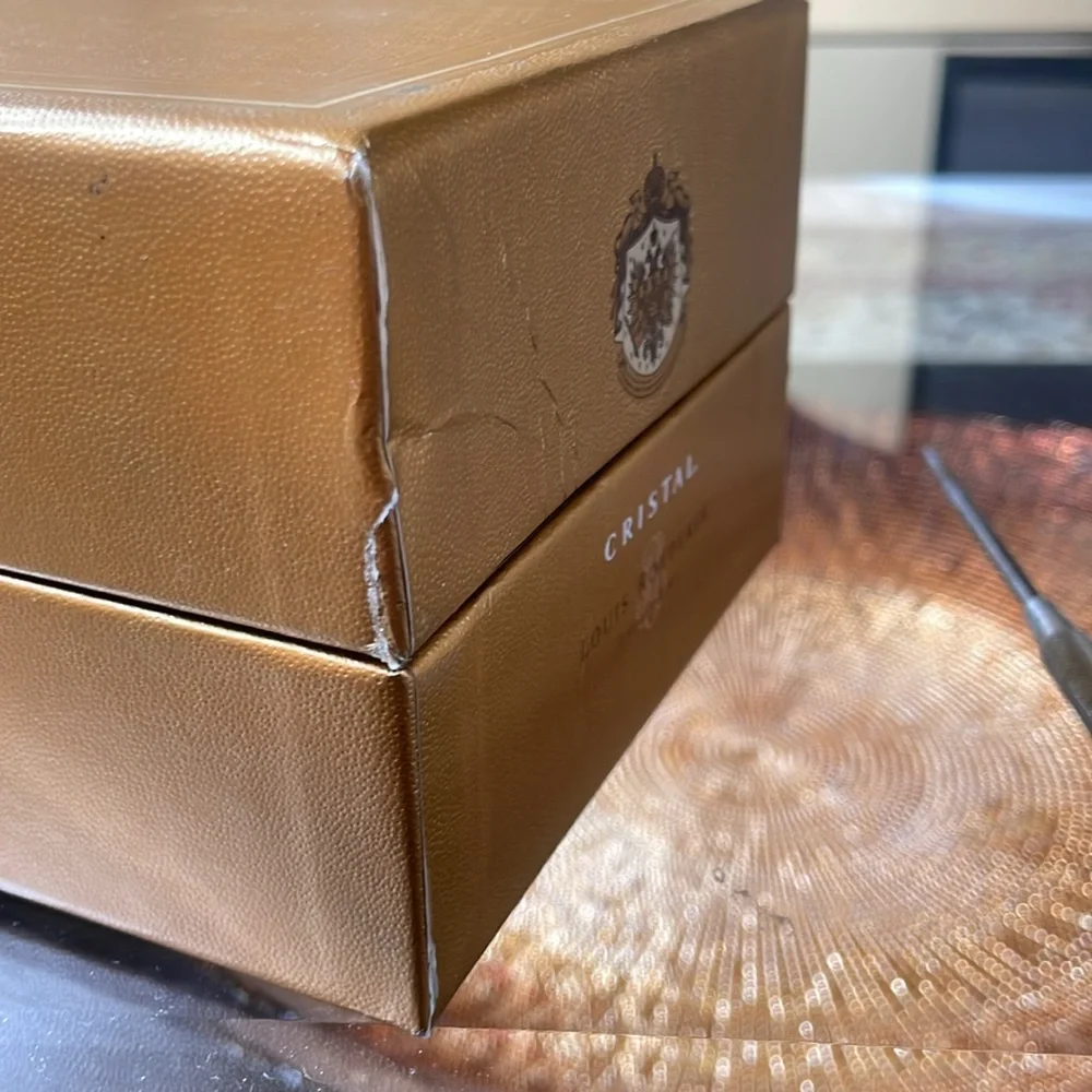 Cristal Empty Champagne Box - Gold